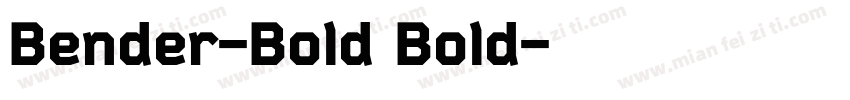 Bender-Bold Bold字体转换